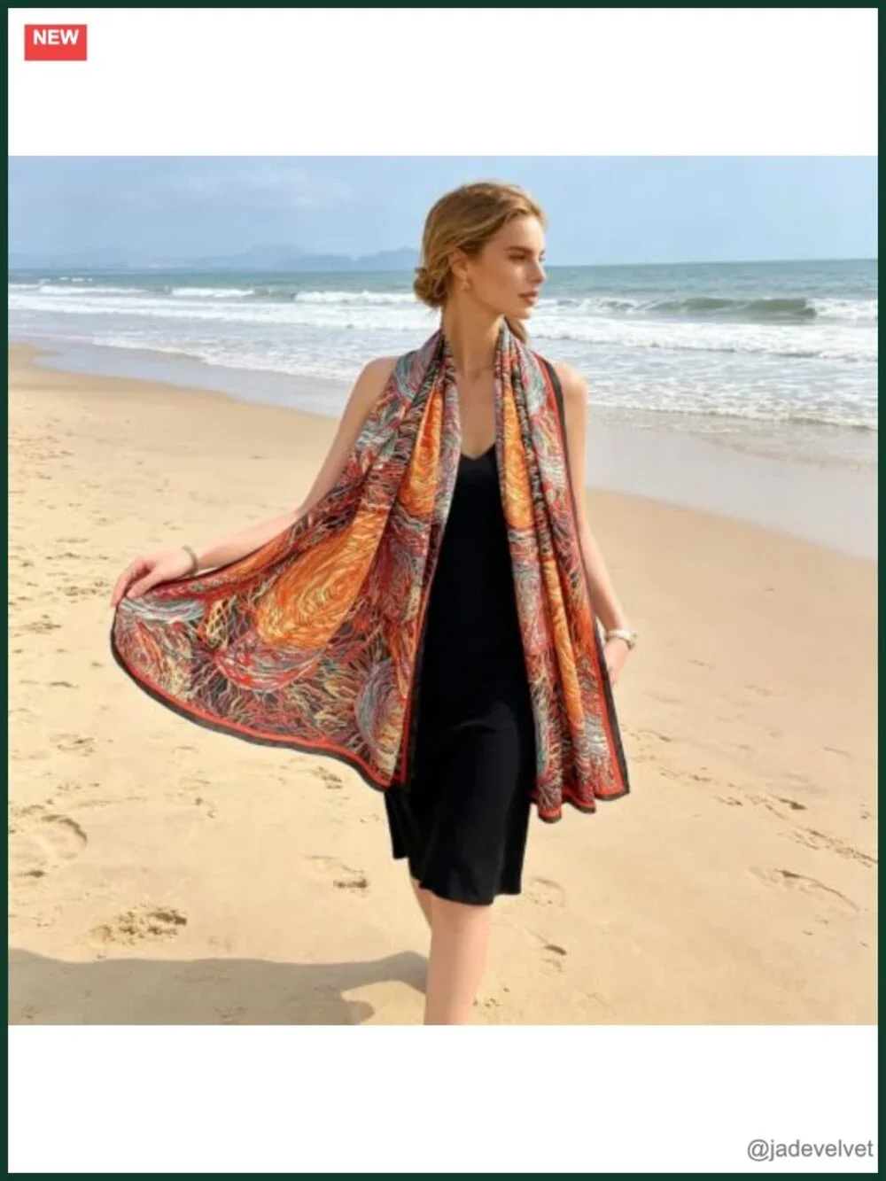 Satin Feel Large Square Shawl Wrap Scarf Oversized Versatile Styling